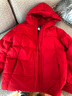 埃尔蒙特连帽加厚羽绒服男款保暖衣耐磨外套女防泼水冬季防风御寒 【城际系列】男士红色 L 实拍图