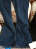 真维斯（JEANSWEST）牛仔裤女微喇2024夏季小个子高腰显瘦马蹄喇叭女裤子蓝灰色XL 实拍图