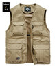 吉普（JEEP）马甲男士中年背心外穿薄款大码马夹男多口袋钓鱼摄影记者坎肩外套 卡其色 XL建议体重170斤左右 实拍图