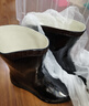 安全牌（AN QUAN PAI）绝缘靴 20KV高压防触电 电工防护劳保雨靴ZX020 半筒 40码 实拍图