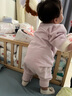 Aengbay昂贝 德绒连体衣冬婴儿套头哈衣保暖睡衣打底内衣宝宝衣服秋冬 紫色 80cm 实拍图