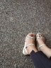 ZHR女鞋夏季波西米亚气质凉鞋时尚细带轻便坡跟女鞋 BL138 米色 37 晒单实拍图
