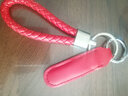 迈多多（MDD）编织绳子防丢电话号码牌钥匙扣DIY钥匙扣汽车遥控器锁匙小挂件 红色号码牌（皮质）+编织绳 实拍图