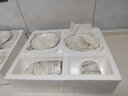 以辰 碗盘餐具整套家用景德镇骨瓷餐具套装轻奢陶瓷碗盘碟筷整套 圆形58件升级配明火煲 实拍图