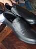 奥康休闲皮鞋男士牛皮气垫减震商务鞋套脚中老年爸爸鞋低帮 黑色套脚 43 实拍图