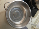 宏利 不锈钢漏盆家用厨房齐全滤水淘米篮加厚洗菜篮厨房沥水篮漏筛水果篮收纳篮 25.5cm口径双耳沥水篮 实拍图
