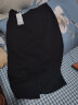 La Chapelle City拉夏贝尔半身裙女2024新款春季流行梨型身材a字长款包臀裙 2024升级款：黑-纯色（不加绒） XL 实拍图
