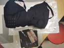 曼可娇秋冬薄款无痕内衣女无钢圈美背小胸罩聚拢防下垂运动睡眠文胸套装 黑色套装 M (适合34/75ABC) 实拍图