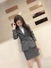 造梦伊人西装女职业女装套装西服工作服正装修身显瘦通勤OL商务面试套装 黑色西装+裤子 2XL 实拍图