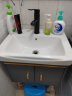 约龙（YUELONG）小户型太空铝浴室柜卫生间一体陶瓷洗脸盆柜组合洗手盆家用洗漱台 50CM主柜 实拍图