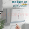 莫顿（MODUN）挂壁式 可免打孔酒店卫生间方形纸巾盒擦手纸盒抽取式防水抽纸架 【免打孔】M-5825白色+20包抽纸 实拍图
