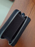 蒙伯斯防盗刷卡包女士真牛皮多卡位防消磁小巧卡片包超薄情人节卡套男 睿智黑—18卡位【防盗刷】 实拍图