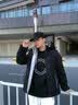 西域骆驼（VANCAMEL）棉服男冬季羊羔绒大码棉衣外套加绒加厚连帽冬装棉袄 黑色 XL 实拍图