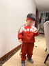 G.duck儿童春款运动装三件套2025新款男女宝宝国潮春秋季时尚中国风套装 红色红旗三件套 外套+裤子+T恤 100 适合身高 85-95厘米 实拍图