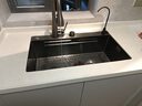 摩恩阳光系列厨房水槽大单槽瀑布出水洗菜盆一体盆304不锈钢台中下洗碗池 5MM小米粒双瀑布全配置 680*460MM 实拍图
