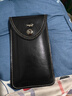真皮男士手机腰包穿腰带手机挂包大屏多功能耐磨耐用牛皮手机包男 单层黑色 实拍图
