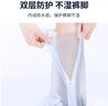 德力普（Delipow）防雨鞋套 男女加厚底防水防雪防滑高筒便携式雨具雨靴套非一次性 加厚底雨鞋【白色】 M(适合37-38码) 实拍图