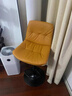 千牛卫北欧吧台椅家用现代简约轻奢酒吧椅子升降旋转收银高脚吧凳子舒适 高款橙色（黑色脚） 实拍图