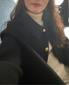 衣香丽影黑色赫本风毛呢外套女新款韩系高级感呢子羊毛大衣 气质黑 M 实拍图