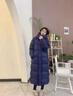 羽物（YUGIFTS）羽绒服2024冬季新品400克95白鹅绒加厚加长冒汗系列-30度外套女 蓝紫色 M 实拍图
