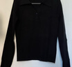 betu百图女装秋季新款毛针织衫长袖V型翻领套头上衣针织衫女2208T04 黑色 L （米白预售11/19发货） 实拍图