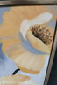 水竞 油画 餐厅装饰画客厅挂画北欧玄关画现代简约过道壁画抽象花卉画 D款 香槟银(环保PS画框) 60*60 实拍图