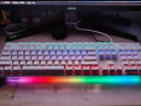 雷神（ThundeRobot）KG3104R琉璃 机械键盘 有线游戏键盘 RGB灯条104键混彩背光吃鸡办公电脑键盘 白色 红轴 实拍图