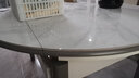 初屋 餐桌 岩板餐桌椅组合现代简约伸缩折叠圆桌家用小户型实木饭桌子 宝马灰色-雪山白岩板-实木椅 1.35m 一桌八椅 实拍图