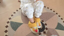 小茸室内婴儿鞋子0-1-3岁学步鞋小鸭 男女宝稳步童鞋秋冬羊毛防滑软底 米白/黄色撞色 内长15.5cm 适合脚长14-14.5cm 实拍图