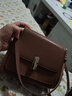 CAHOE KULLO牛皮包包女包2025年新款女士斜挎包轻奢侈单肩包品牌风琴包马鞍包 【棕色】+【兔子挂饰】 秋冬季实用走心高级感送闺蜜 实拍图