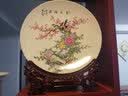 汪洋大海景德镇瓷器花瓶酒柜客插花家居装饰工艺品博古架陶瓷水培养花玄关 春色满园挂盘+龙架 实拍图