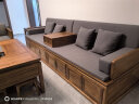 溪木工坊罗汉床新中式储物实木沙发床大尺寸仿古禅意老榆木家具 3米罗汉床+垫子+炕桌 晒单实拍图