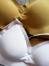 南极人无痕乳胶内衣女士无钢圈小胸聚拢调整型少女学生美背文胸罩 黄色 L（建议110-120斤 80CD&85ABC） 实拍图