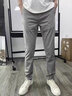 罗蒙休闲裤男秋冬季新款直筒商务修身潮流裤子男新款宽松弹力长裤 1923灰色 31 实拍图