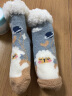 南律宝宝袜加绒袜套婴儿袜冬季加厚保暖儿童地板袜防滑男女袜子睡眠袜 蓝色小羊 M码(2-4岁) 实拍图