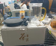 天喜（TIANXI）观山茶水分离杯玻璃高颜值办公室泡茶杯子耐高温过滤喝水茶道杯 透明色玻璃盖子+ 55℃恒温杯垫 实拍图