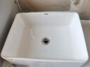波彼（BOBI）台上盆洗手盆台盆单盆 小户型尺寸洗面洗脸盆洗漱阳台陶瓷台下盆 8032A盆（48*37*13cm）送下水 实拍图