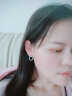 网红时尚韩版耳钉925银耳针圆圈耳饰气质甜美耳环送女友情人节生日礼物简约个性饰品 3-4-37 银色 实拍图