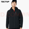 探拓（TECTOP）冲锋衣男25新款内里加绒保暖透气情侣户外登山服 云墨黑【男女同款】 XL 实拍图
