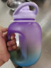 物生物（RELEA）Tritan运动水壶健身水杯大容量大肚杯子吸管便携塑料杯 夏日绚紫-提绳款 1.6L 晒单实拍图
