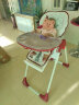 神马多功能儿童餐椅可折叠婴儿餐椅便携多档调节稳定带餐盘餐桌椅CR 活力红 实拍图