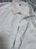 卡度顿衬衫男纯色商务休闲长袖衬衫男韩版修身职业工作服四季款白衬衣男 白色 6XL（200-220斤） 实拍图