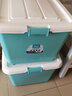 茶花（CHAHUA）茶花收纳箱大号80L 塑料加厚储物箱塑料储藏有滑轮整理箱 【80升*4个装】马卡龙蓝-带轮 80L 实拍图