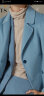 PORTS宝姿商场同款 新品女装经典气质西装领双面呢短大衣LN6C002JZF008 雾蓝色 8 晒单实拍图