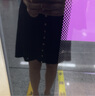 深呼吸DEEP BREATH女装V型翻领高腰收腰A字洋装短袖连衣裙A500190 黑 S (2) 实拍图