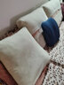 问雅透气汽车腰靠垫办公室夏天护腰按摩腰垫夏季靠背车用座椅腰枕靠枕 蓝白色 40cm*46cm 实拍图
