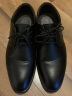宜驰（EGCHI）皮鞋男士商务休闲系带英伦正装增高鞋子男 A9066 黑色 39 实拍图