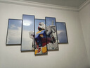 客厅高达装饰画儿童房床头背景墙动漫挂画二次元男孩房间海报壁画 高达战士A 20*40CM*2+20*60CM*3质感布纹膜 实拍图