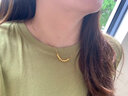 中国黄金（CHINA GOLD）小方糖黄金项链女99足金转运珠蹦迪珠吊坠生日礼物送女朋友 足金小方糖吊坠赠S925链+挚爱礼盒【纪念品】 实拍图