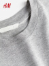 H&M女装T恤2024春季新品简约休闲时尚圆领短袖上衣内搭0963662 混浅灰色097 165/96 实拍图